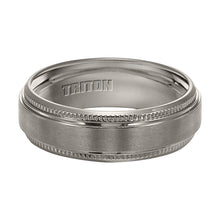 Load image into Gallery viewer, Triton Gents 7mm Titanium Satin Finish Comfort Fit Band With Milgrain 11-3301T-G.00
