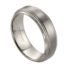 Load image into Gallery viewer, Triton Gents 7mm Titanium Satin Finish Comfort Fit Band With Milgrain 11-3301T-G.00

