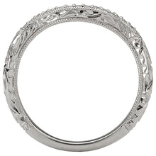 Load image into Gallery viewer, White Gold 1.3 Carat Weight Curved Matching Band with Milgrain

