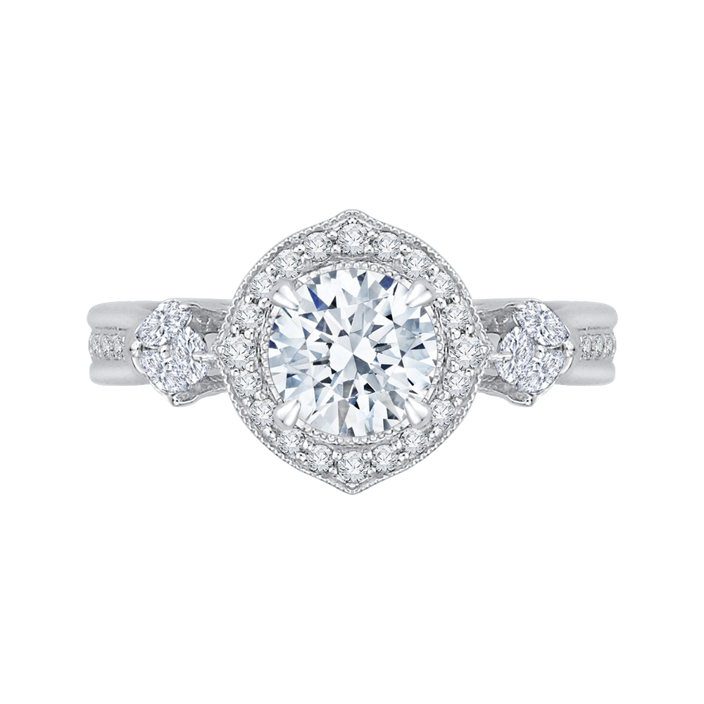 Floral Inspired Diamond Engagement Ring CARIZZA CA0178E-37W