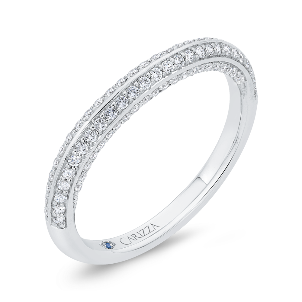 Cathedral Style Diamond Wedding Band CARIZZA CA0536BH-37W-1.50