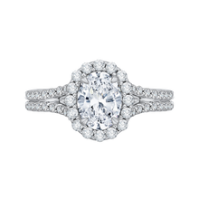 Load image into Gallery viewer, Center Stone Oval Diamond Split Shank Engagement RIng CARIZZA CAO0193EH-37WY-1.50
