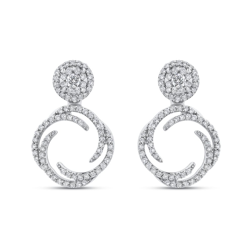 7/8 Ct Diamond Drop Fashion Earrings Luminous EA0757T-42W