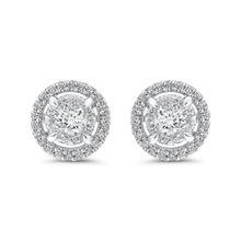 Load image into Gallery viewer, Diamond Double Halo Stud Earrings Luminous EA0816T-42W
