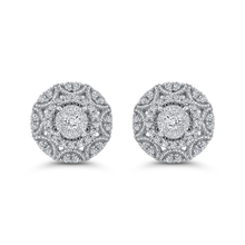 Load image into Gallery viewer, Diamond Fashion Cluster Stud Earrings Luminous EA0829T-42W
