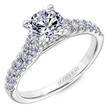 Load image into Gallery viewer, White Gold 0,35 Carat Diamond Pave Set Scott Kay Diamond Engagement Ring
