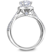 Load image into Gallery viewer, Ladies Gold Mounting with Halo &amp; Pave Twist Shank 0.31 Carat Weight Diamond Ring
