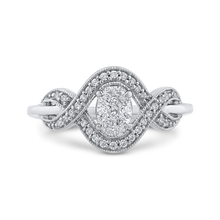 Load image into Gallery viewer, 10K White Gold 1/4 ct Round Diamond Infinity Fashion Ring Luminous RF1064T-42W

