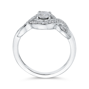 10K White Gold 1/4 ct Round Diamond Infinity Fashion Ring Luminous RF1064T-42W