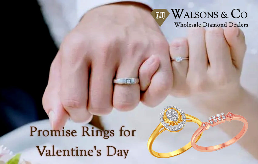 Mark your date and vows with wide variety promise rings for Valentine's Day