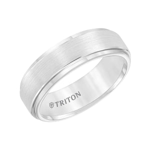 Triton Gents 7mm White Tungsten Comfort Fit Band 11-2097HC-G.01