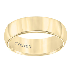 Triton Gents 7mm Yellow Tungsten Carbide Domed Comfort Fit Band 11-2127YC-G.00