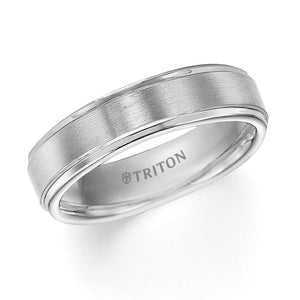Triton Gents 6mm White Tungsten Carbide Comfort Fit Band 11-2133HC-G.00
