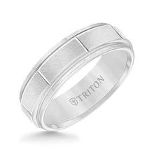Load image into Gallery viewer, Triton Gents 7mm White Tungsten Carbide Comfort Fit Band 11-2229HC-G.01
