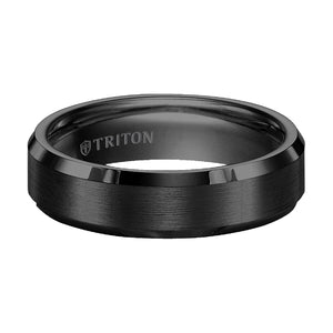 Triton Gents 6mm Black Tungsten Carbide Comfort Fit Band 11-2233BC-G.00
