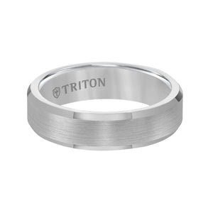 Triton White Tungsten Carbide comfort fit Band 11-2233C-G.00