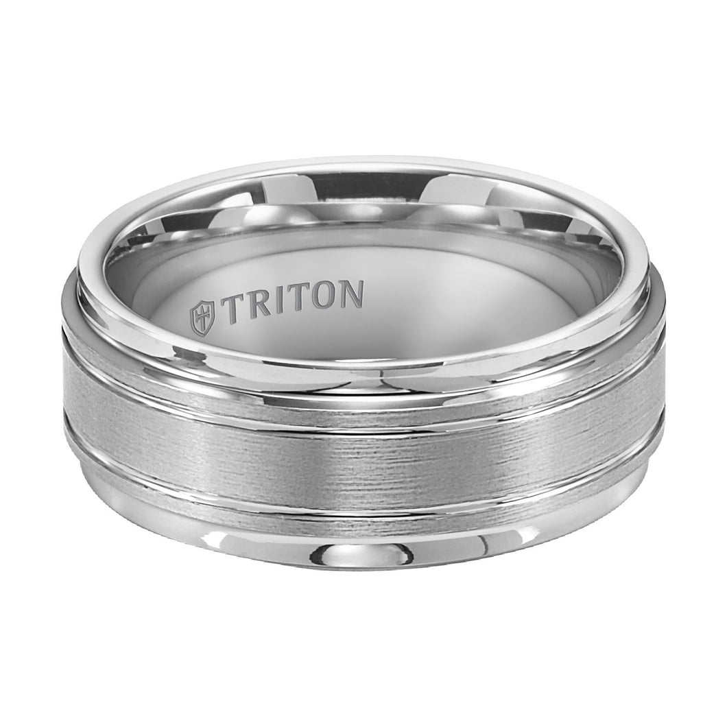 Triton Gents 9mm White Tungsten Carbide Comfort Fit Band 11-2247HC-G.00
