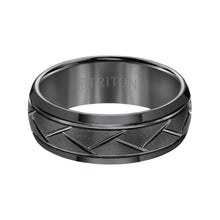 Load image into Gallery viewer, Triton Gents 8mm Black Tungsten Carbide Comfort Fit Band 11-2892BC-G.01
