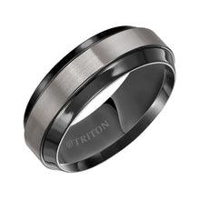 Load image into Gallery viewer, Triton Gents Black Titanium Beveled Edge Comfort Fit Band 11-2993BT-G.01

