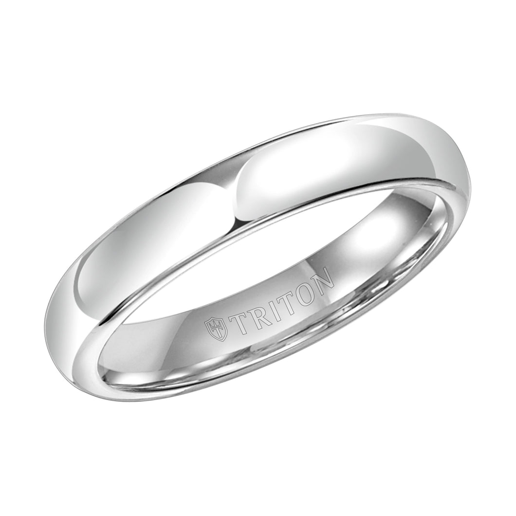 Triton Gents 4mm White Tungsten Carbide Polished Domed Comfort Fit Band 11-3616HC4-G.00