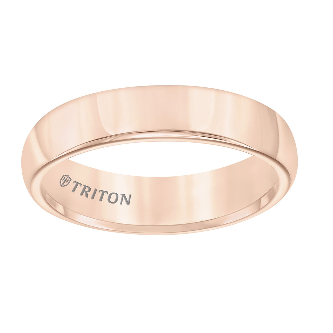 Triton Gents 5mm Rose Tungsten Polished Domed Comfort Fit Band 11-3616RC5-G.00