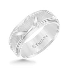 Load image into Gallery viewer, Triton Gents White Tungsten Carbide Comfort Fit Band 11-4126HC-G.00
