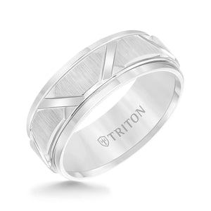 Triton Gents White Tungsten Carbide Comfort Fit Band 11-4126HC-G.00