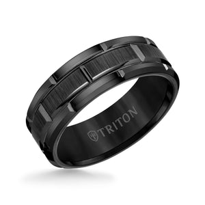 Triton Gents 8mm Black Tungsten Carbide Comfort Fit Band 11-4127BC-G.00