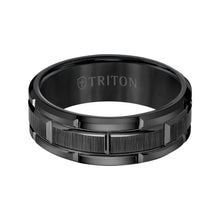 Load image into Gallery viewer, Triton Gents 8mm Black Tungsten Carbide Comfort Fit Band 11-4127BC-G.00
