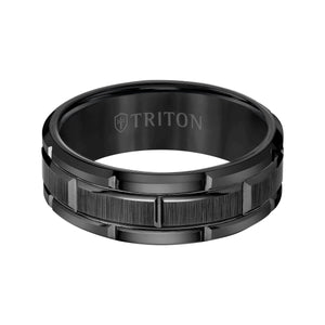 Triton Gents 8mm Black Tungsten Carbide Comfort Fit Band 11-4127BC-G.00