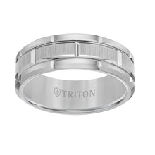 Load image into Gallery viewer, Triton Gents 8mm Gray Tungsten Carbide Comfort Fit Band 11-4127C-G.00
