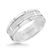 Load image into Gallery viewer, Triton Gents White Tungsten Carbide Comfort Fit Band 11-4127HC-G.00
