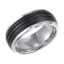 Load image into Gallery viewer, Triton Gents Black And White Tungsten Carbide Comfort Fit Band 11-4148MC-G.00
