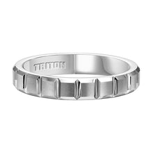 Load image into Gallery viewer, Triton Gents 4mm White Tungsten Carbide Comfort Fit Band With Vertical Cuts 11-4420HC-G.00
