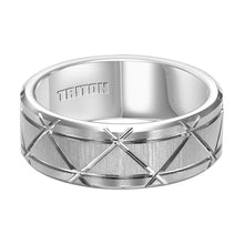Load image into Gallery viewer, Triton Gents 8mm White Tungsten Carbide Flat Comfort Fit Band 11-4425HC-G.00
