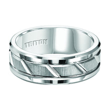 Load image into Gallery viewer, Triton Gents 8mm White Tungsten Comfort Fit Flat Band 11-4426HC-G.00
