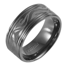Load image into Gallery viewer, Triton Gents 9mm Black Titan With Laser Pattern Band 11-4441BT-G.00
