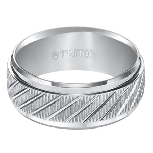 Triton Gents 9mm White Tungsten Carbide Comfort Fit Band 11-4654HC-G.00