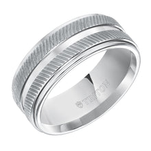 Load image into Gallery viewer, Triton Gents 9mm White Tungsten Carbide Comfort Fit Band 11-4655HC-G.00
