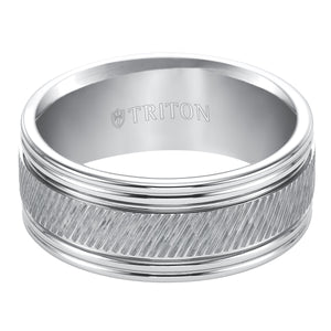 Triton Gents 9mm White Tungsten Carbide Comfort Fit Band 11-4656HC-G.00