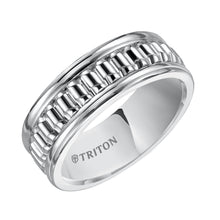 Load image into Gallery viewer, Triton Gents 8mm White Tungsten Comfort Fit Band 11-4833HC-G.00
