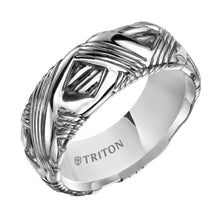 Load image into Gallery viewer, Triton Gents 9mm Sterling Silver Organic Wrap Comfort Fit Band 11-4932SV-G.00
