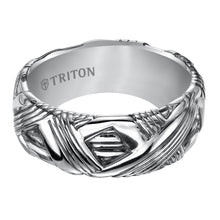 Load image into Gallery viewer, Triton Gents 9mm Sterling Silver Organic Wrap Comfort Fit Band 11-4932SV-G.00

