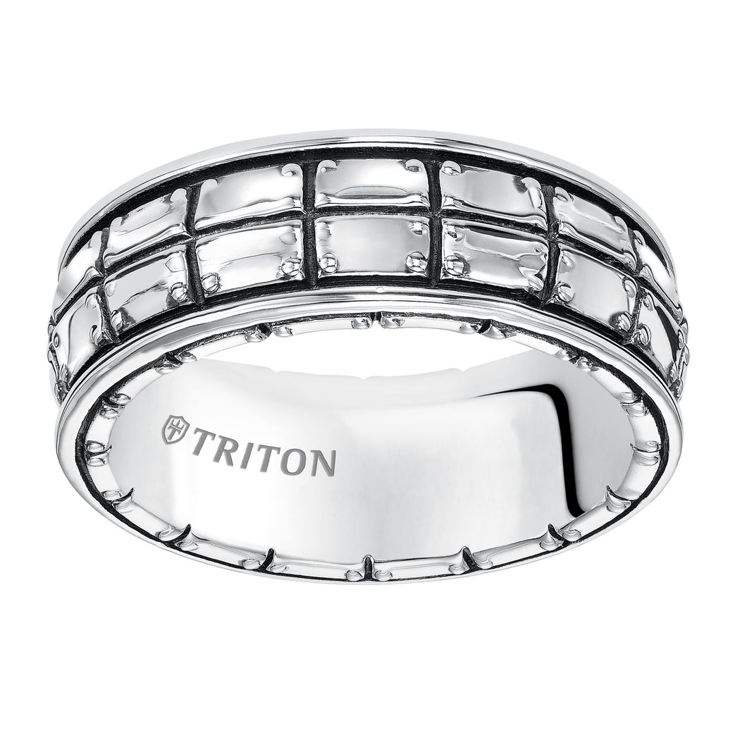 Triton Gents 8mm Sterling Silver Comfort Fit Band 11-5274SV-G.00