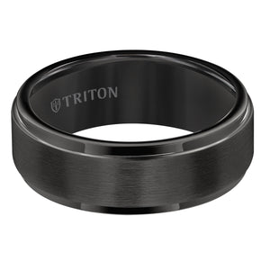 Triton Gents 8mm Black Tungsten Carbide Comfort Fit Band 11-5576BC8-G.00