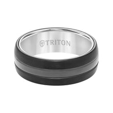 Load image into Gallery viewer, Triton Gents 8mm Black Tungsten Carbide Band With White Interior 11-5943MCW8-G.00
