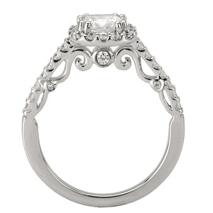 18kt White Gold 1.3 Carat Weight Semi-Mount Diamond Engagement Ring