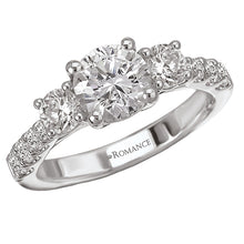 Load image into Gallery viewer, 18kt White Gold 3.4 Carat Weight Round Diamond Semi-Mount Engagement Ring

