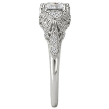 Load image into Gallery viewer, 18kt White Gold 1.3 Carat Weight Princess Cut Diamond Semi Mount Vintage Diamond Ring
