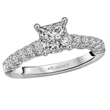 Load image into Gallery viewer, 18kt White Gold 3.8 Carat Weight Micro-Set Diamond Semi-Mount Ring
